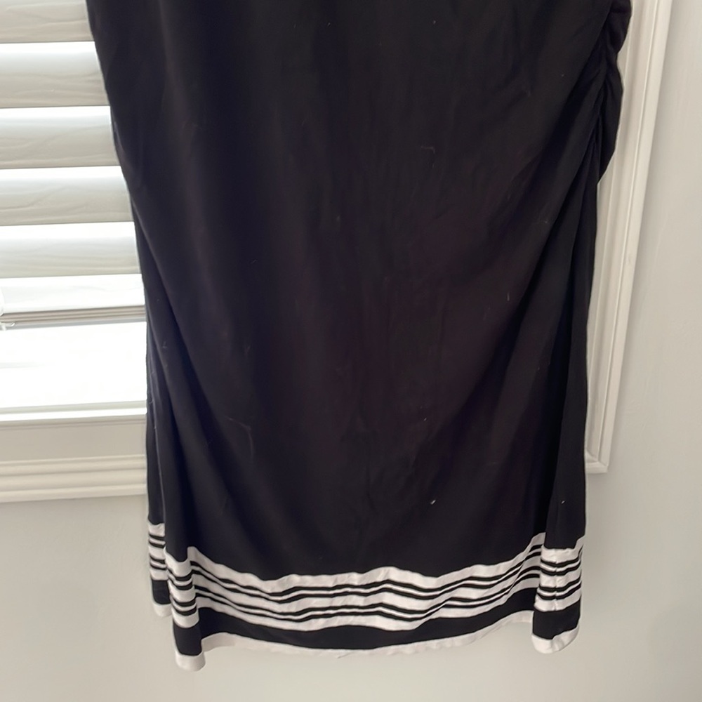 White House Black Market Black and White Striped Midi Dress - Picture 10 of 15